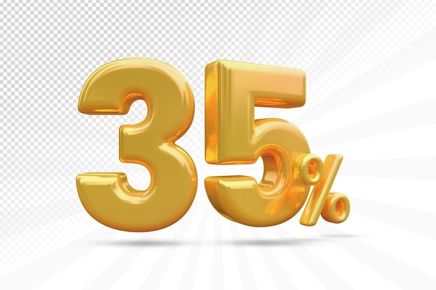 Psd 15 percent gold offer in 3d rendering