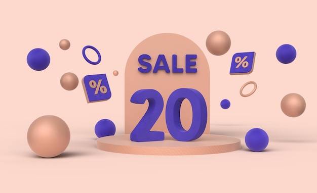 PSD psd 20 discount 3d rendering