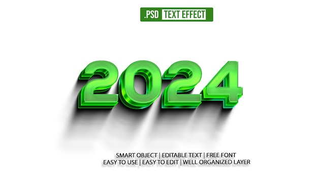 PSD 2024 3d editable text effect photoshop style