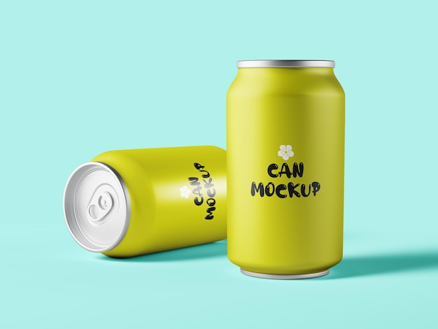 Psd 250ml frisdrankblikje mockup