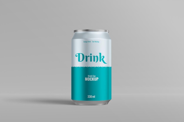 Mockup di lattine per bevande psd da 330 ml