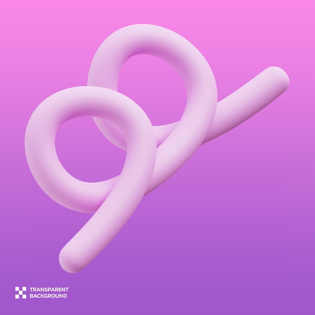 PSD 3D アブストラクト スパイラル パープル 3D イラスト