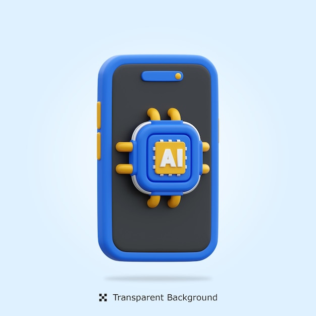 Psd 3d ai smartphone icon