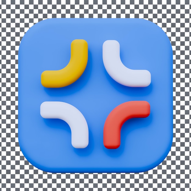 Psd 3d app icon on isolated and transparent background