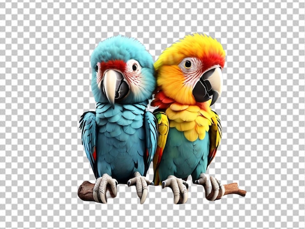 PSD psd of a 3d baby macaws