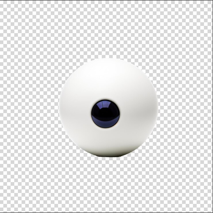 PSD psd 3d 공은 투명한 배경으로 공중에 있습니다.