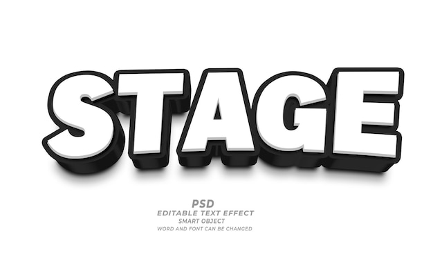 PSD 3D bewerkbare tekst-effect
