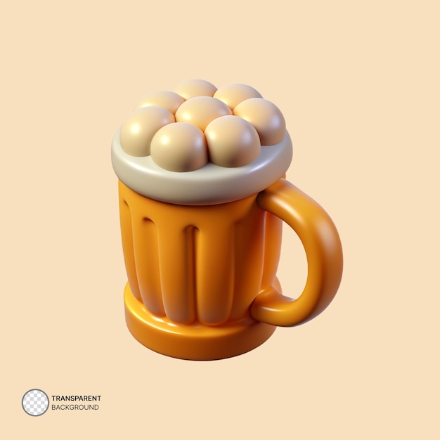 PSD psd 3d bier icoon render illustratie