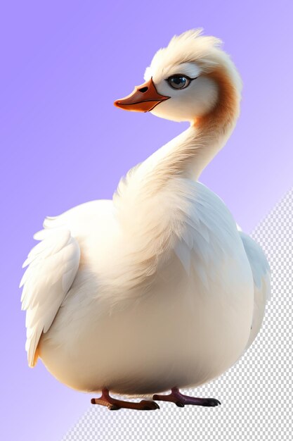 Psd 3d bird isolated on a transparent background