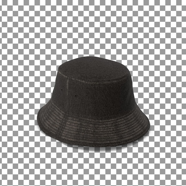 PSD 3D Black Hat Top på isoleret og transparent baggrund