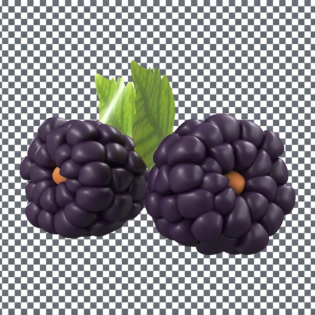 PSD 3D Blackberry icon on Isolated and transparent background