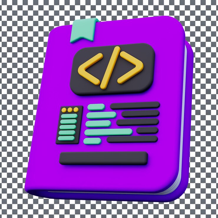 PSD psd 3d book icon on isolated and transparent background