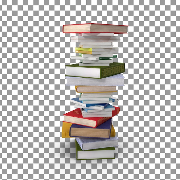PSD psd 3d books icon on isolated and transparent background