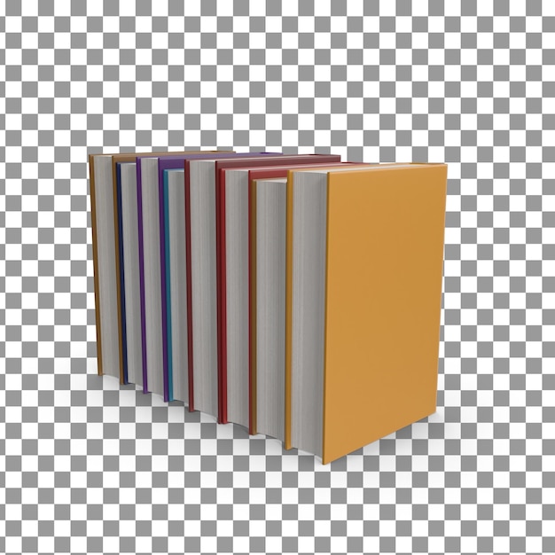 PSD 3D Books Top on isolated and transparent background