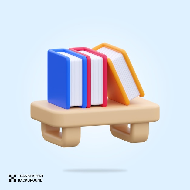 PSD psd 3d bookshelf icon