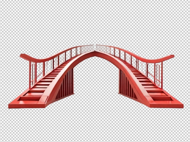 Psd of a 3d bridge on transparent background