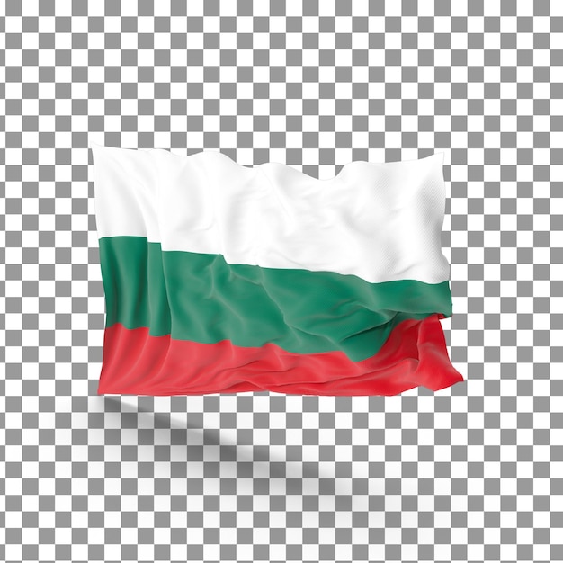 psd 3d bulgaria flag icon on isolated and transparent background