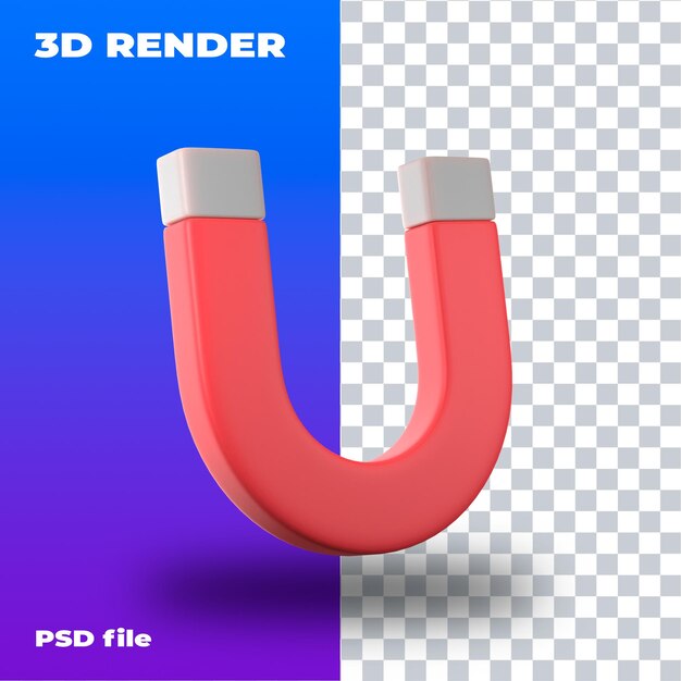 PSD psd 3d business marketing magnete scienza attrarre attrazione magnetica