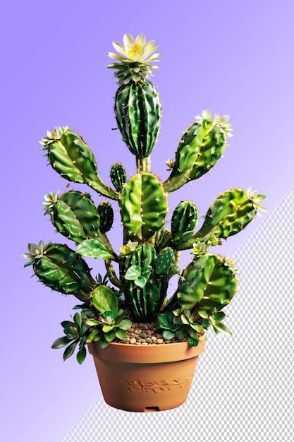 PSD psd 3d cactus isolato su uno sfondo trasparente