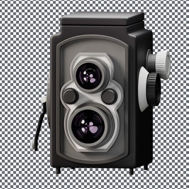 PSD psd 3d camera icon on isolated and transparent background