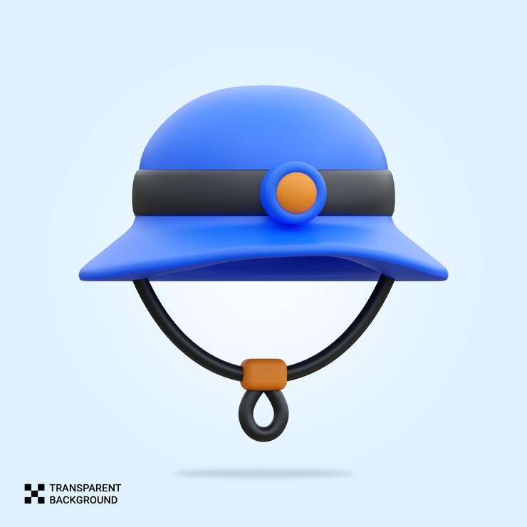 PSD psd 3d 露營帽子圖標
