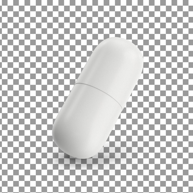 psd 3d capsule on isolated and transparent background