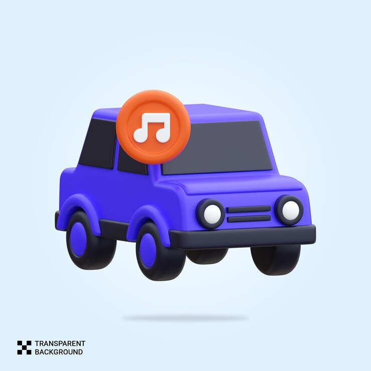 PSD psd 3d 자동차 음악 아이콘
