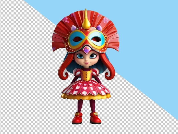 Psd of a 3d carnival girl