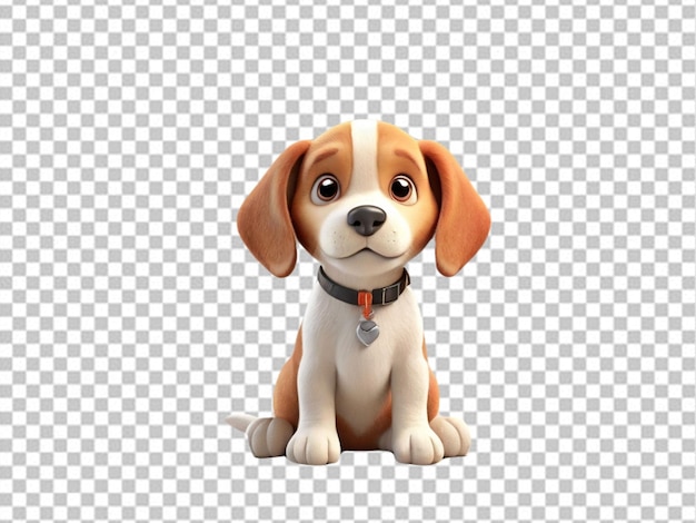 Psd of a 3d cartoon baby beagle