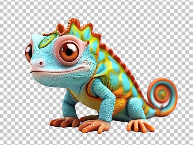 PSD psd of a 3d cartoon baby chameleon