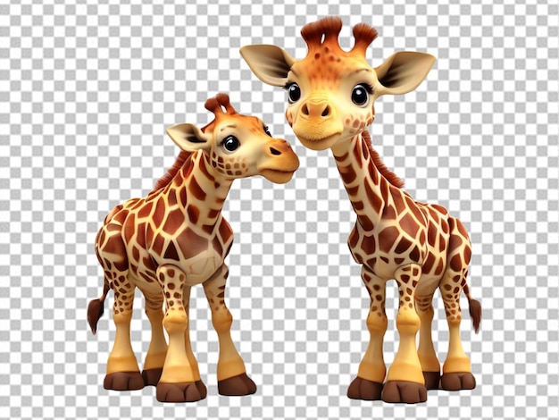 Psd of a 3d cartoon baby giraffe