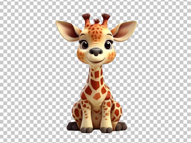 PSD psd of a 3d cartoon baby giraffe