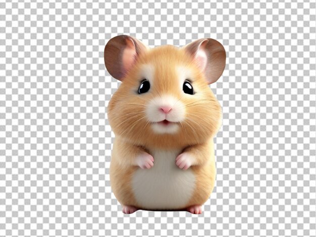 PSD psd of a 3d cartoon baby hamster