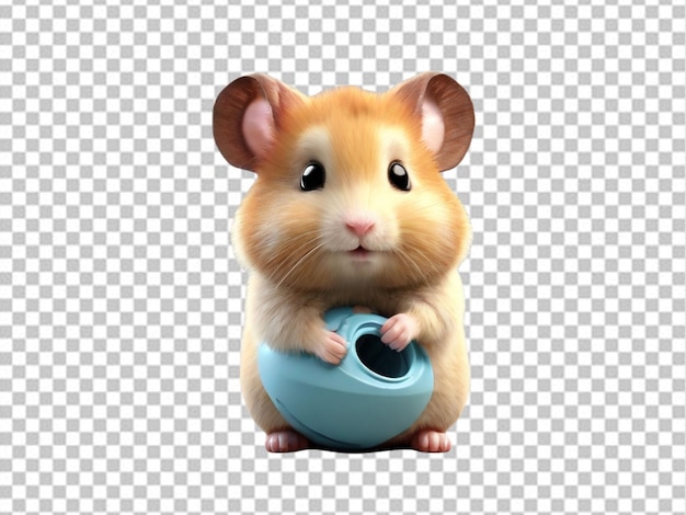 PSD psd of a 3d cartoon baby hamster