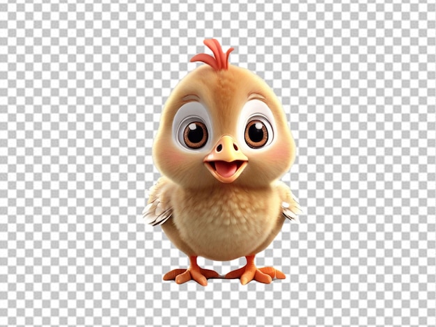 PSD psd of a 3d cartoon baby hen