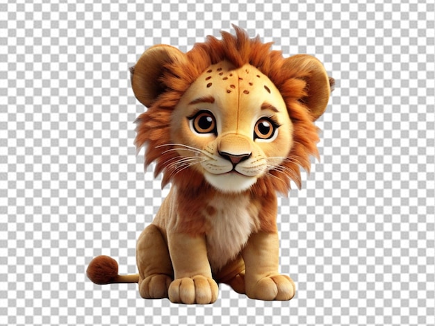 PSD psd of a 3d cartoon baby lion