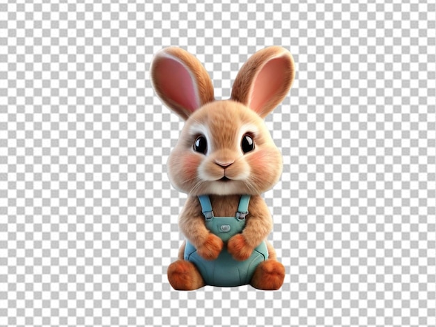 PSD psd of a 3d cartoon baby rabbit