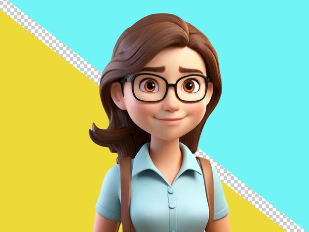 PSD psd of a 3d cartoon character of a business