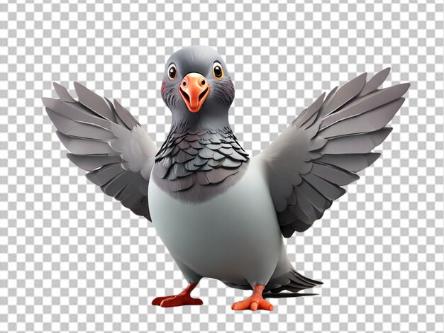 PSD psd di un cartone animato 3d pigeon