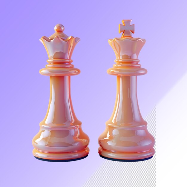 PSD psd 3d chess isolated on a transparent background