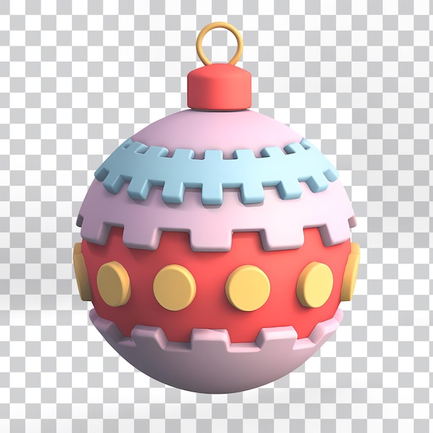 PSD 3D A christmas bauble illustration