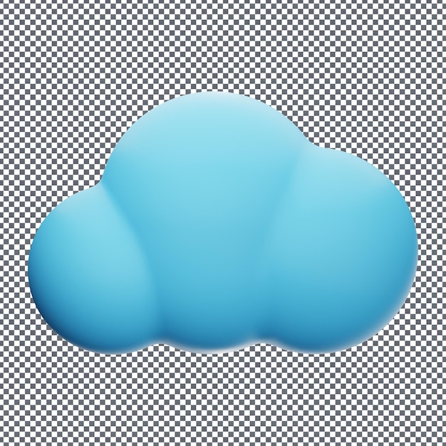 PSD 3D Cloud icoon op geïsoleerde en doorzichtige achtergrond