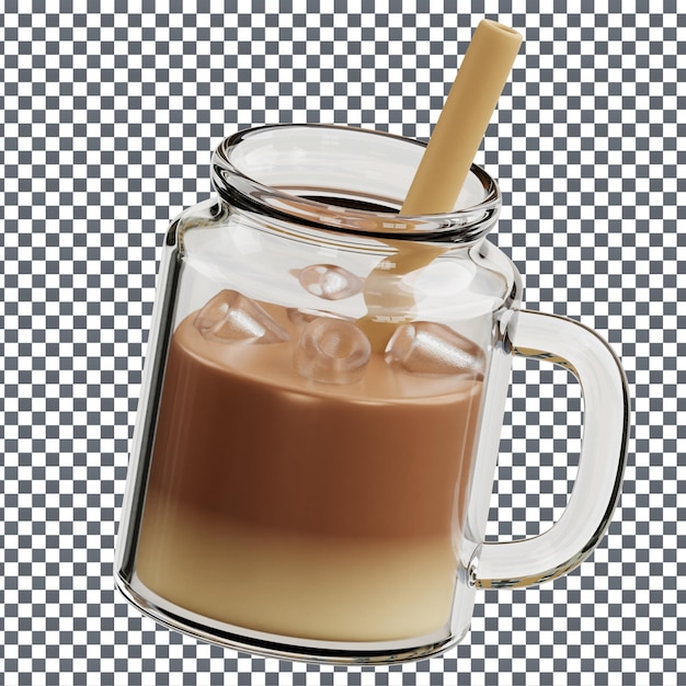 PSD 3D Coffee Mug icon on Isolated and transparent background