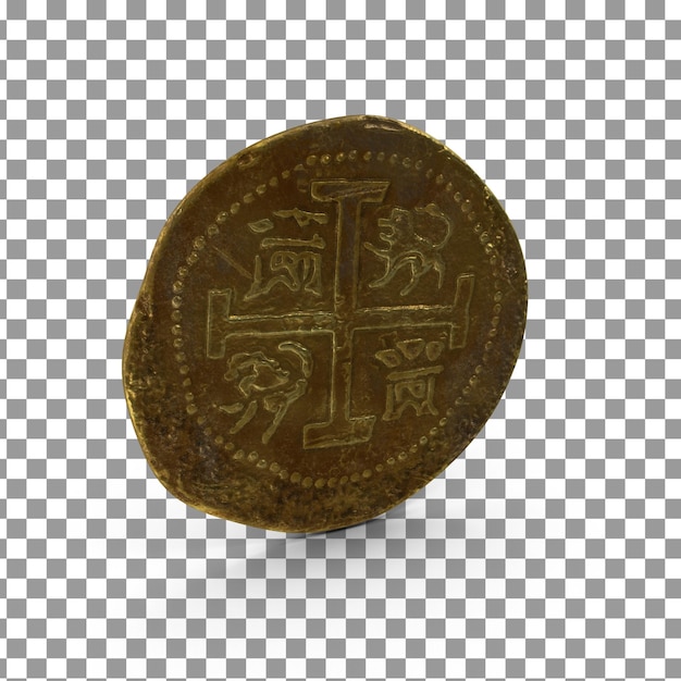 Psd 3d coin icon on isolated and transparent background