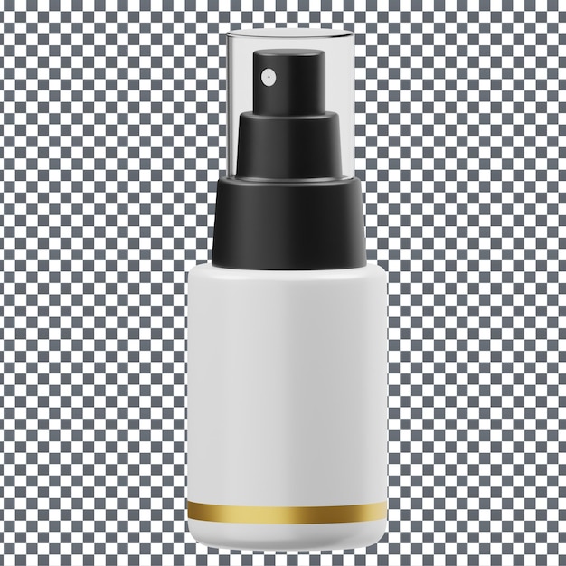 Psd 3d icona cosmetica su sfondo isolato e trasparente