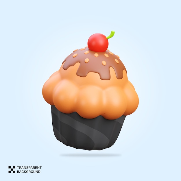 PSD psd 3d cupcake icon