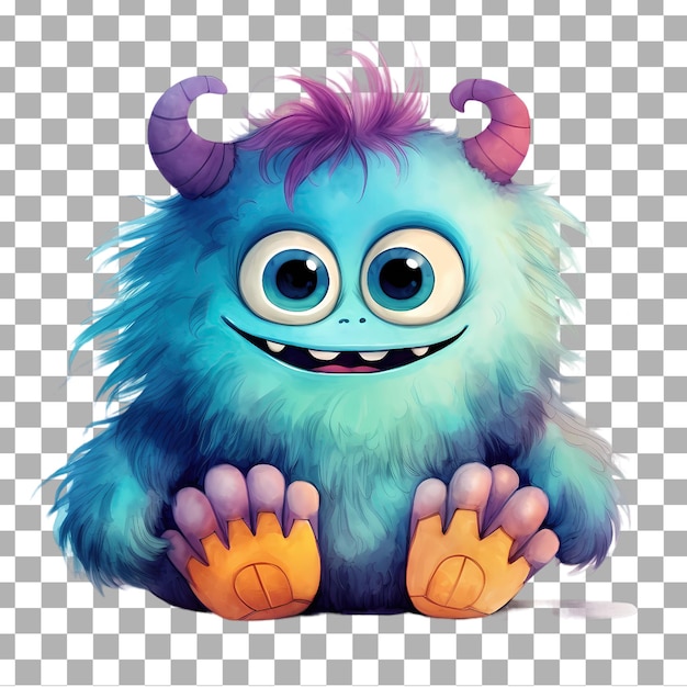 Psd 3d cute monster stickers