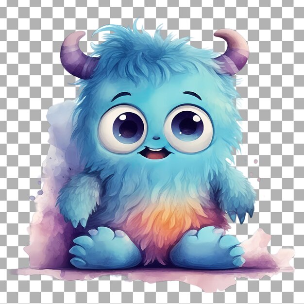 Psd 3d cute monster stickers