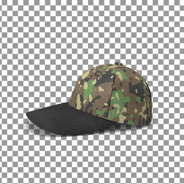 PSD 3D Denim Cap Top on isolated and transparent background