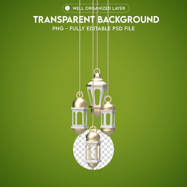 PSD psd 3d drawing arab architecture antique lamp lantern transparent png